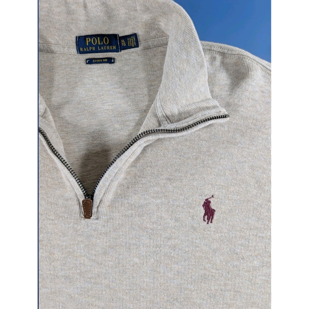 Polo Ralph Lauren Quarter Zip Pullover Men's Extra Large Cotton Sweater